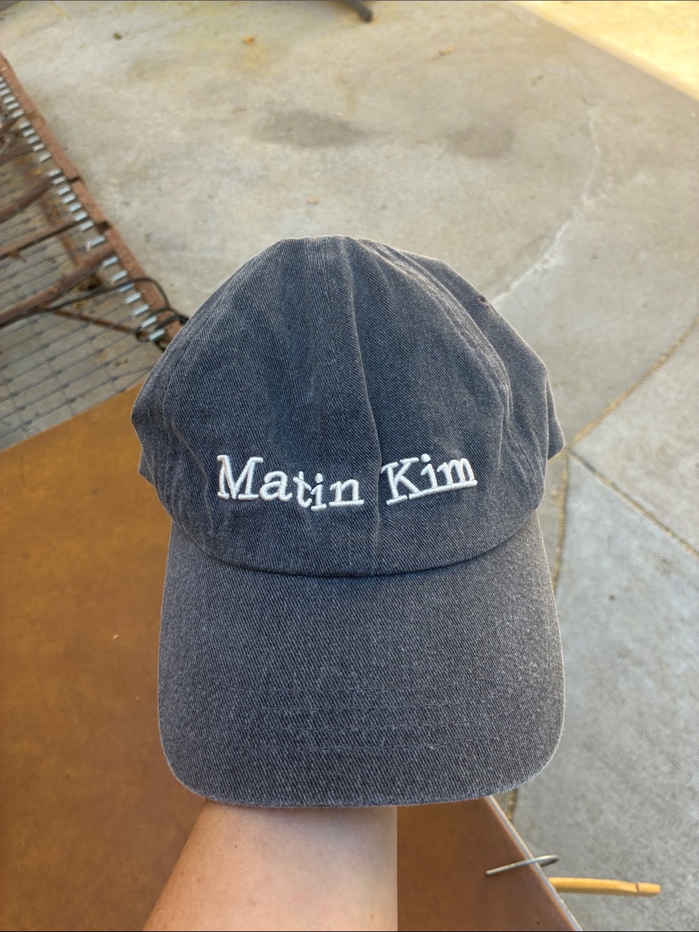 Matin Kim Embroidered Rough and Undefined Baseball Cap